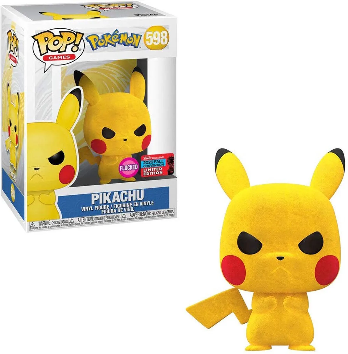 Funko Pop! Pokémon Grumpy Pikachu #598 Flocked