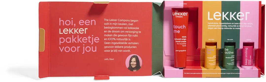 The Lekker Company Hand Deo & Lip Giftbox - 4 Stuks