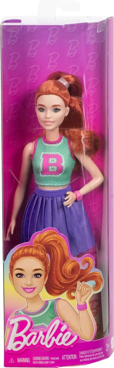 Barbie Fashionista Look Cheerleader-pop HYT90 - Paars - afbeelding 6 van 6