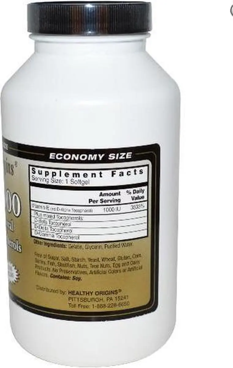 Healthy Origins Vitamine E-1000 240 Softgels