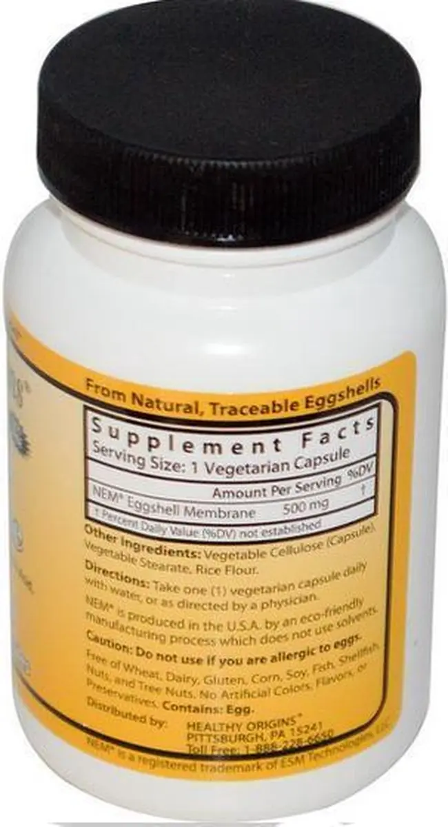 Healthy Origins Eierschalen Membraan 500mg - 60 Veggie Caps