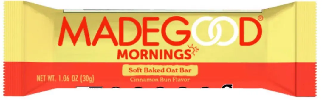 MadeGood Mornings Baked Oat Bars Cinnamon Bun - 5 Stuks
