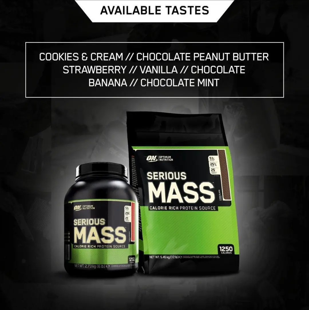 Optimum Nutrition Serious Mass Mass Gainer 5450g - 16 Porties - Banaan