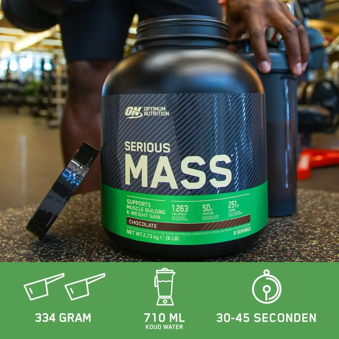 Optimum Nutrition Serious Mass Mass Gainer 5450g - 16 Porties - Banaan