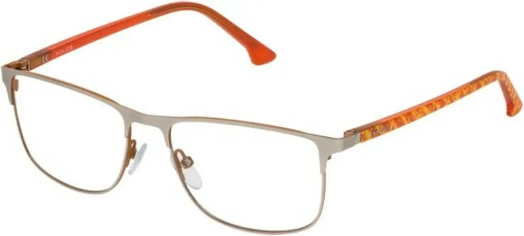 Men'Spectacle frame Police VPL396530S34 Orange (ø 53 mm)