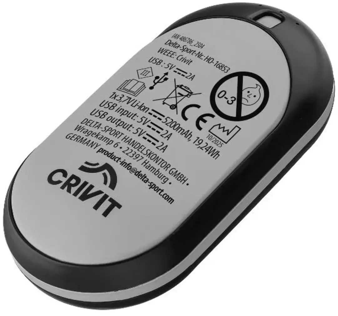 Crivit Outdoor Handwarmer Oplaadbaar