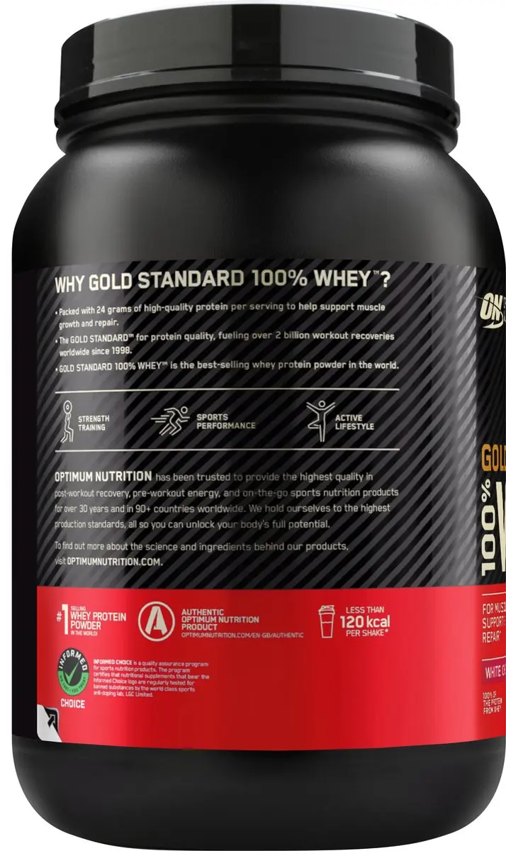 Optimum Nutrition Gold Standard 100% Whey Eiwitpoeder - 908g - 28 Porties - White Chocolate Raspberry