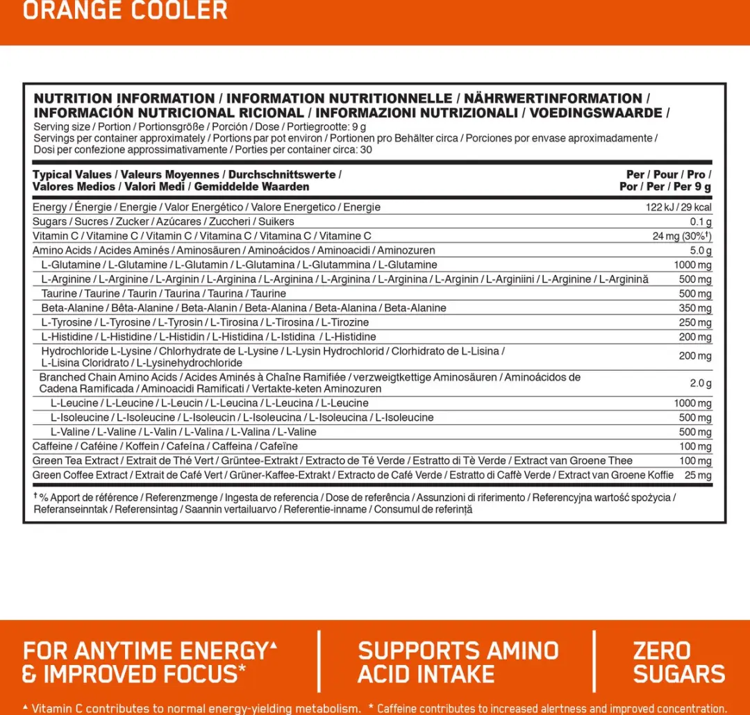 Optimum Nutrition Essential Amino Energy Orange - 270g