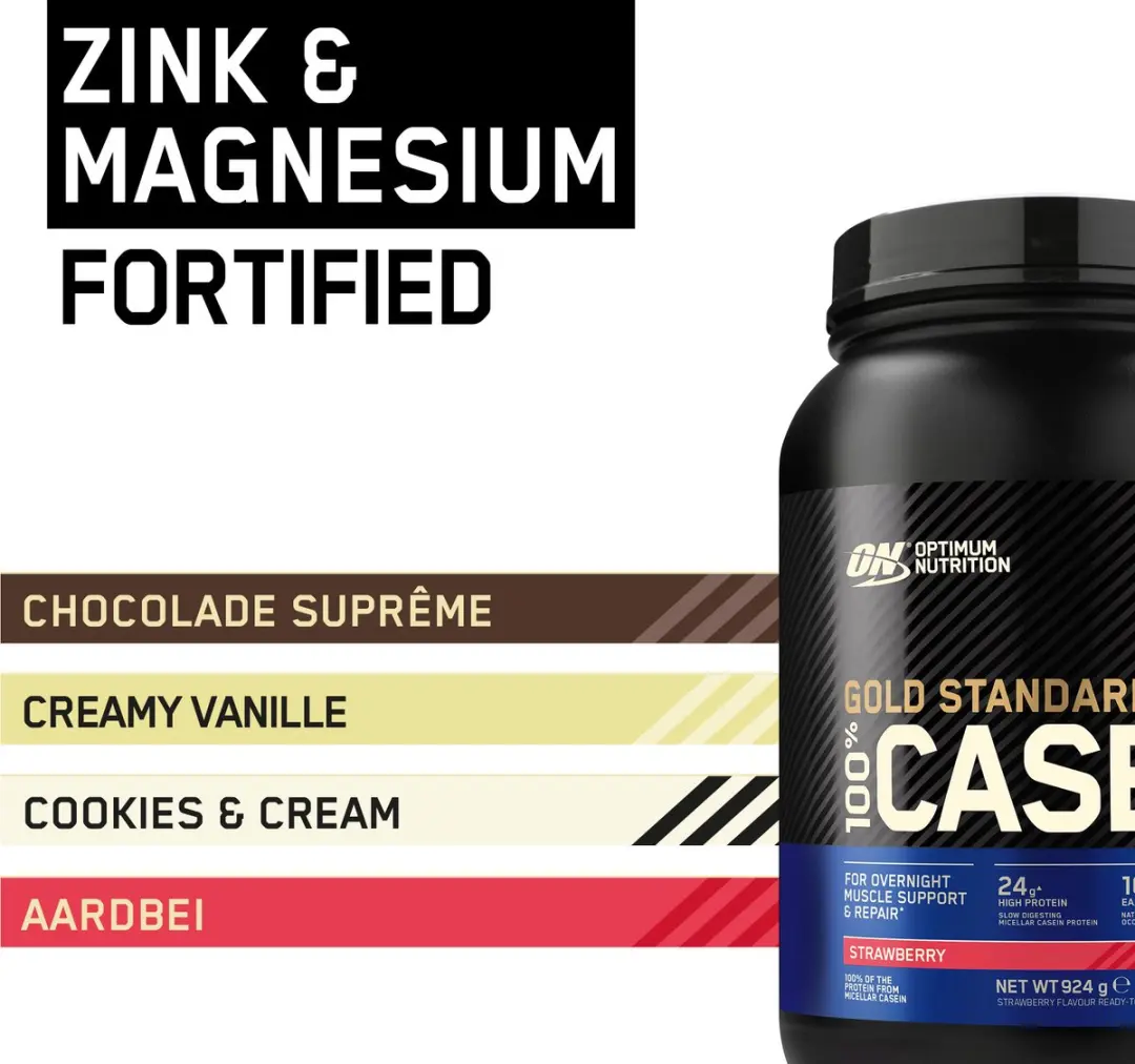 Optimum Nutrition Gold Standard Caseïne - 924g - 28 Porties - Aardbei