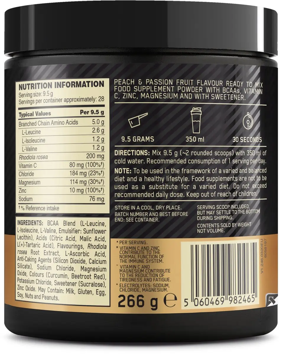 Optimum Nutrition Gold Standard BCAA Framboos & Granaatappel 266g