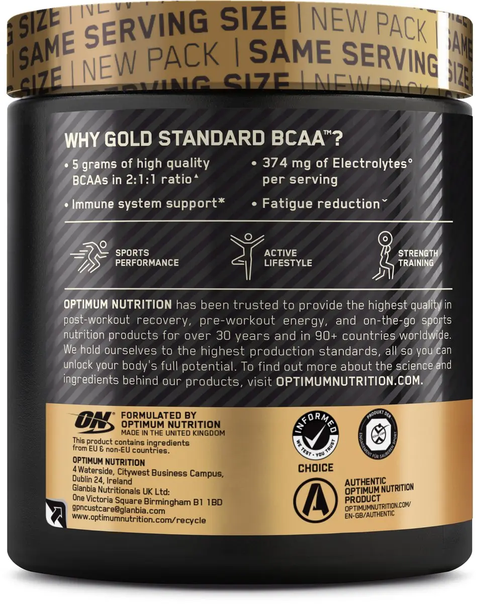 Optimum Nutrition Gold Standard BCAA Framboos & Granaatappel 266g