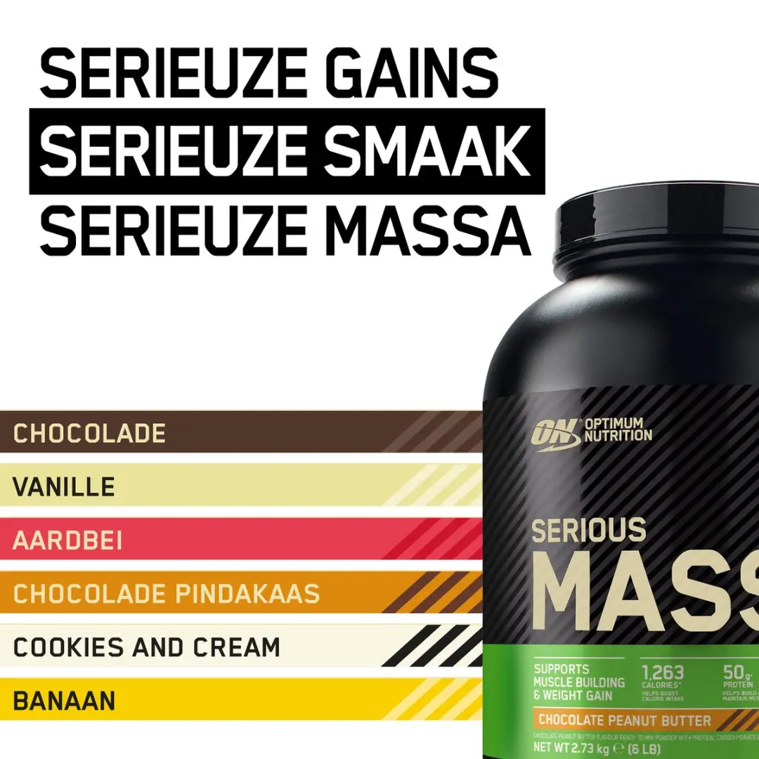 Optimum Nutrition Serious Mass Weight Gainer 2727g - 16 Scoops