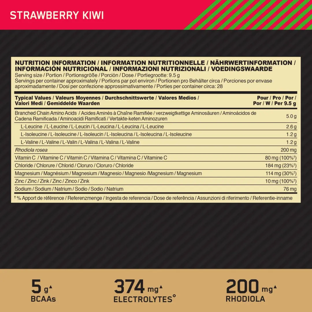Optimum Nutrition Gold Standard BCAA - 266g - Aardbei-Kiwi