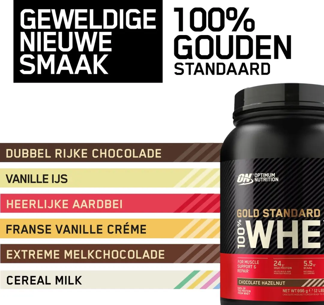 Optimum Nutrition Gold Standard 100% Whey Chocolate Hazelnut - 908g