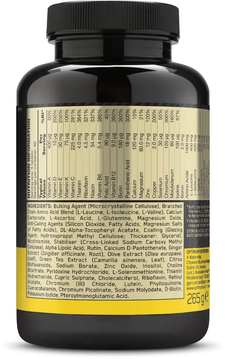 Optimum Nutrition Opti-Men Multivitamine 180 Capsules