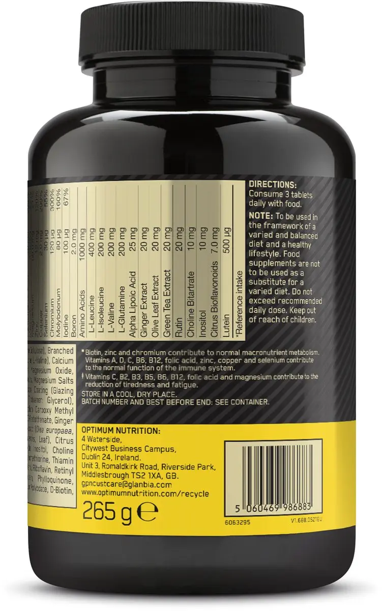 Optimum Nutrition Opti-Men Multivitamine 180 Capsules