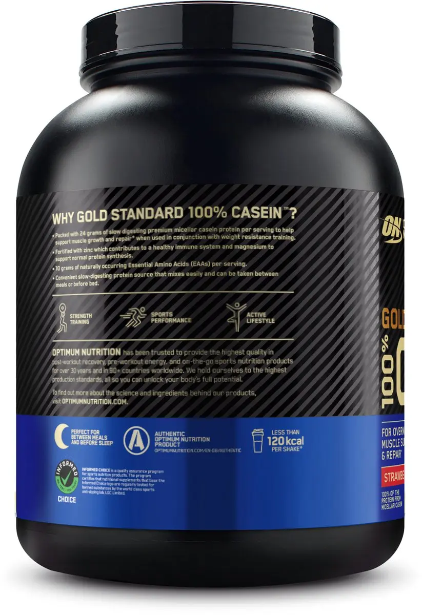 Optimum Nutrition Gold Standard 100% Caseïne - 1816g - 55 Porties - Aardbei