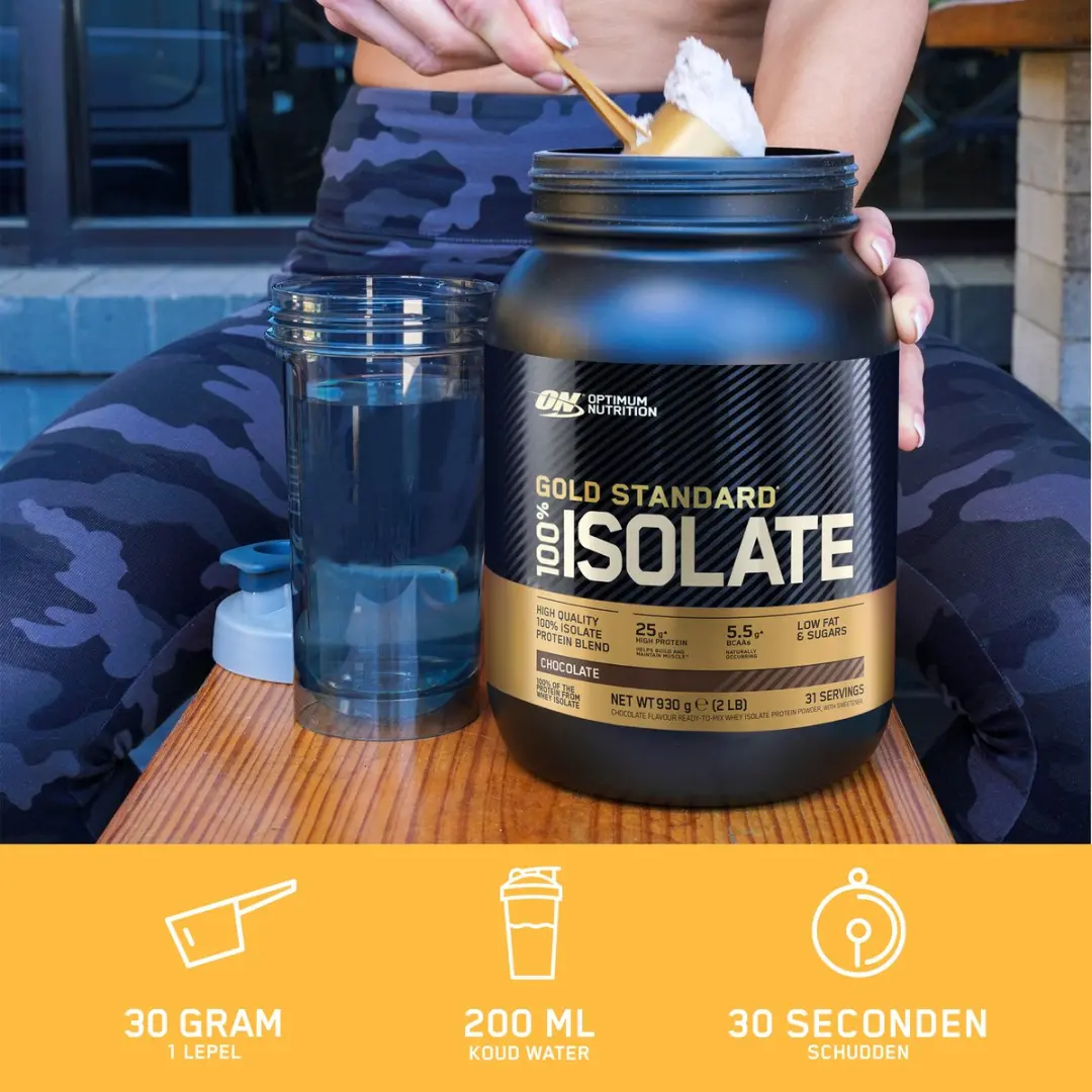 Optimum Nutrition Gold Standard 100% Isolate Eiwitshake - 930g - 31 Porties - Aardbei