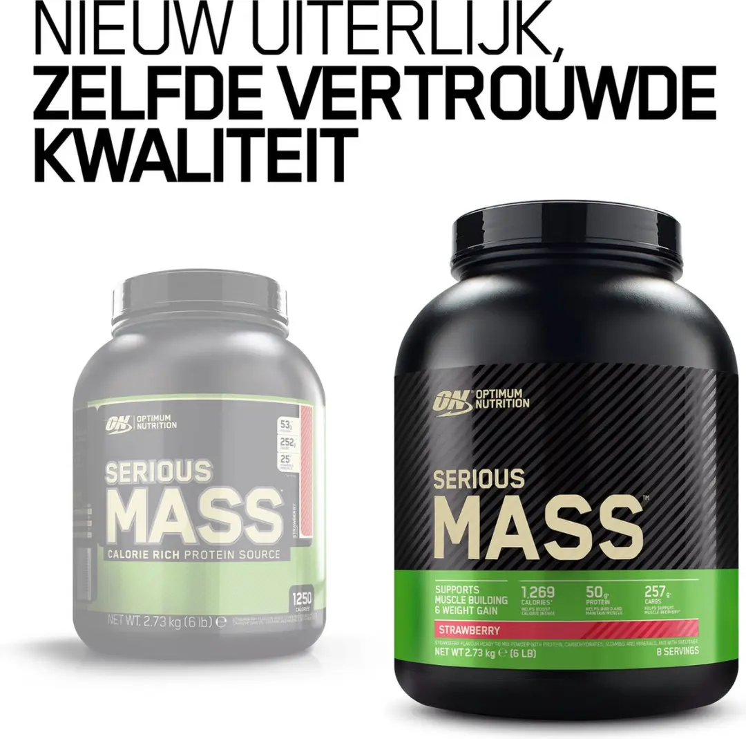 Optimum Nutrition Serious Mass Mass Gainer 2724g - 16 Scoops - Aardbei