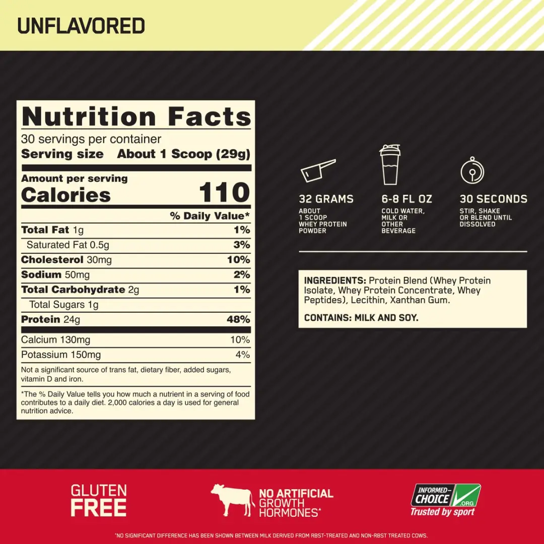 Optimum Nutrition Gold Standard 100% Whey Eiwitpoeder - 900g