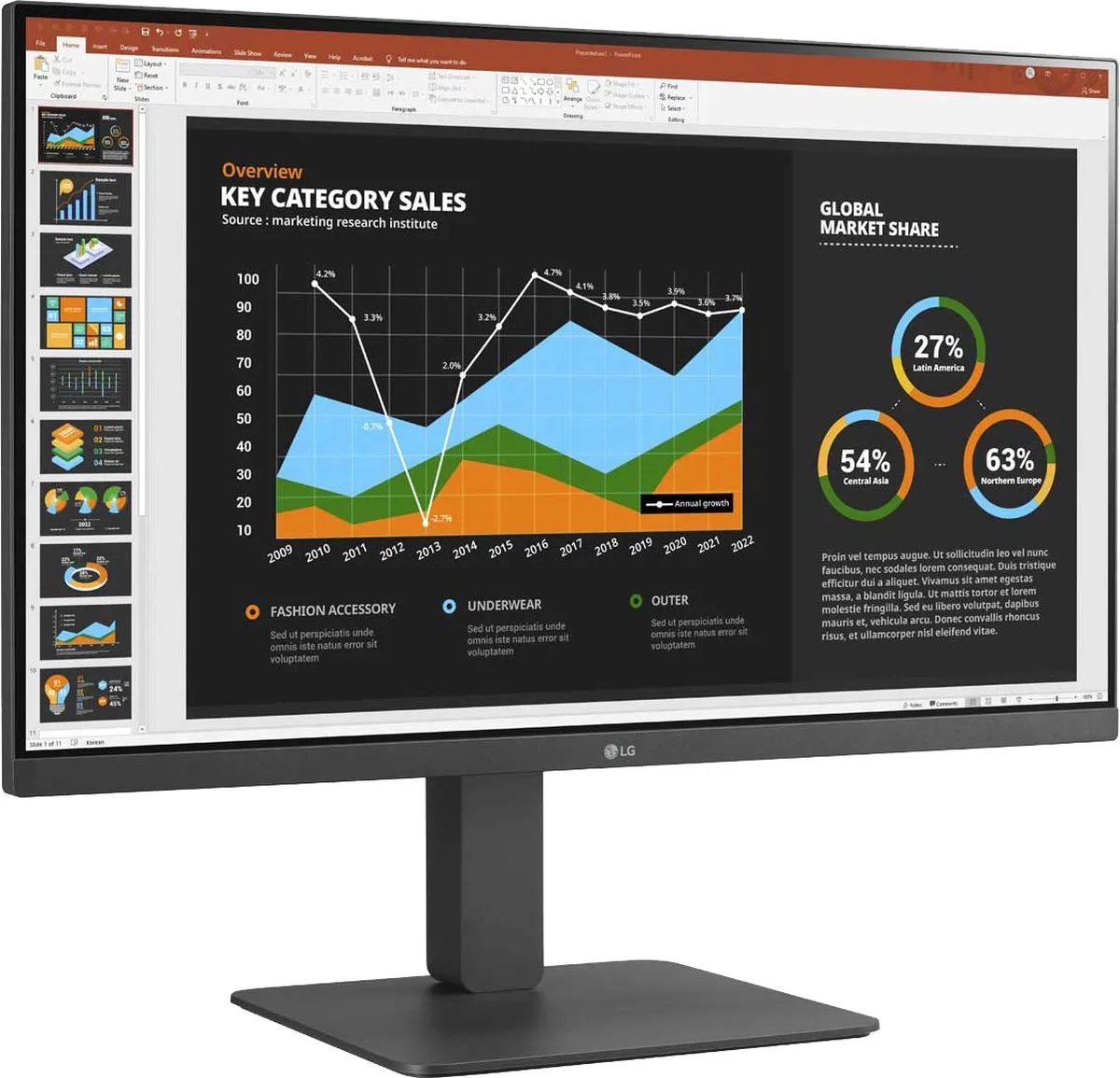 LG 27BR650B-C LED Monitor 27"
