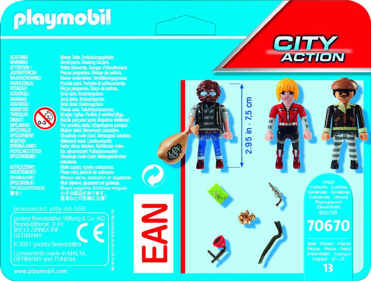 Playmobil City Action Figurenset Boeven 70670 - Multicolor