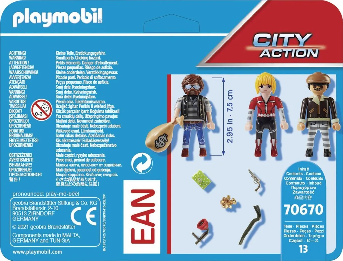 Playmobil City Action Figurenset Boeven 70670 - Multicolor