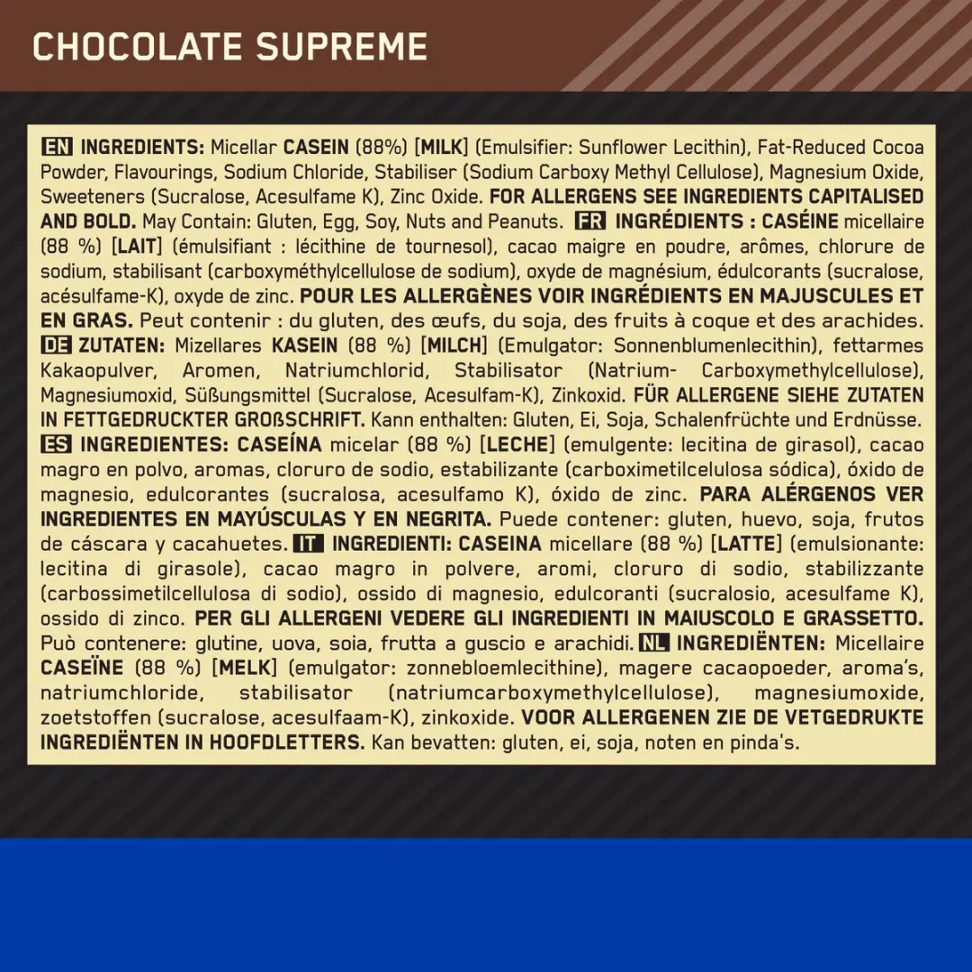 Optimum Nutrition Gold Standard 100% Caseïne - 1820g - 55 Porties - Chocolade - afbeelding 6 van 6