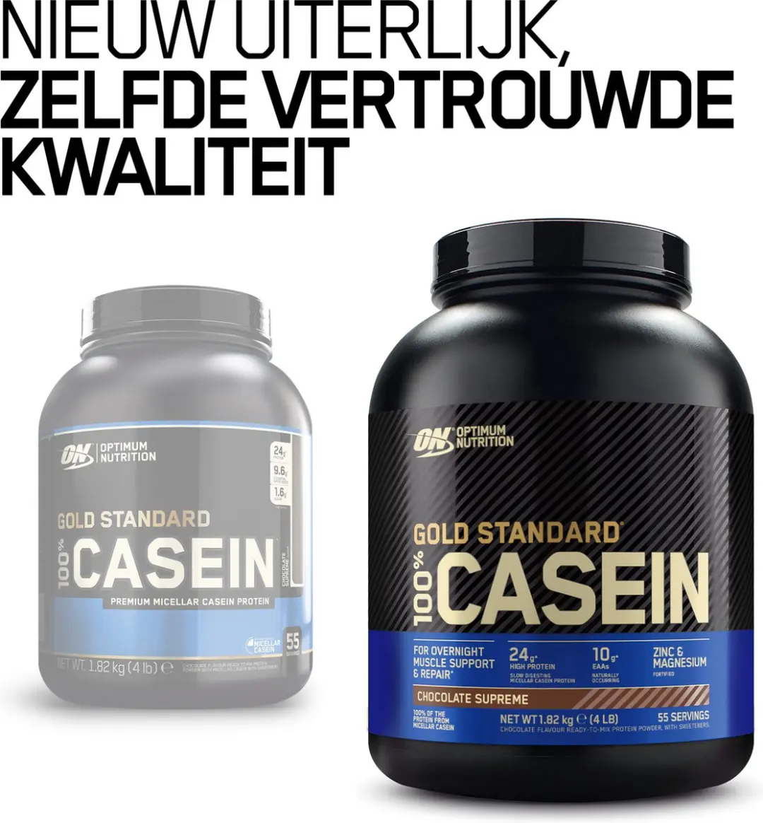 Optimum Nutrition Gold Standard 100% Caseïne - 1820g - 55 Porties - Chocolade