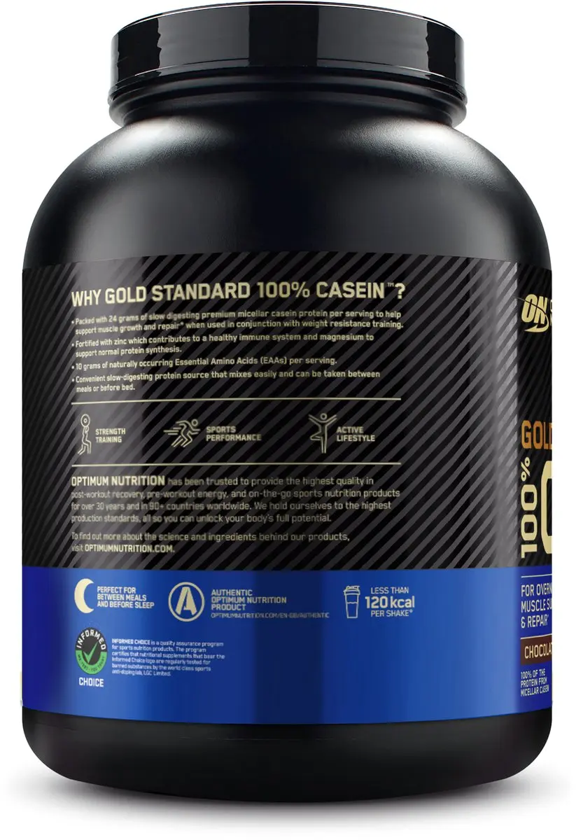 Optimum Nutrition Gold Standard 100% Caseïne - 1820g - 55 Porties - Chocolade