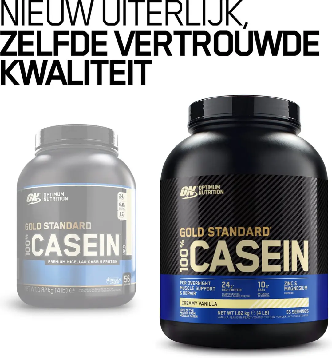 Optimum Nutrition Gold Standard 100% Caseïne - 1816g - 55 Porties - Room vanille