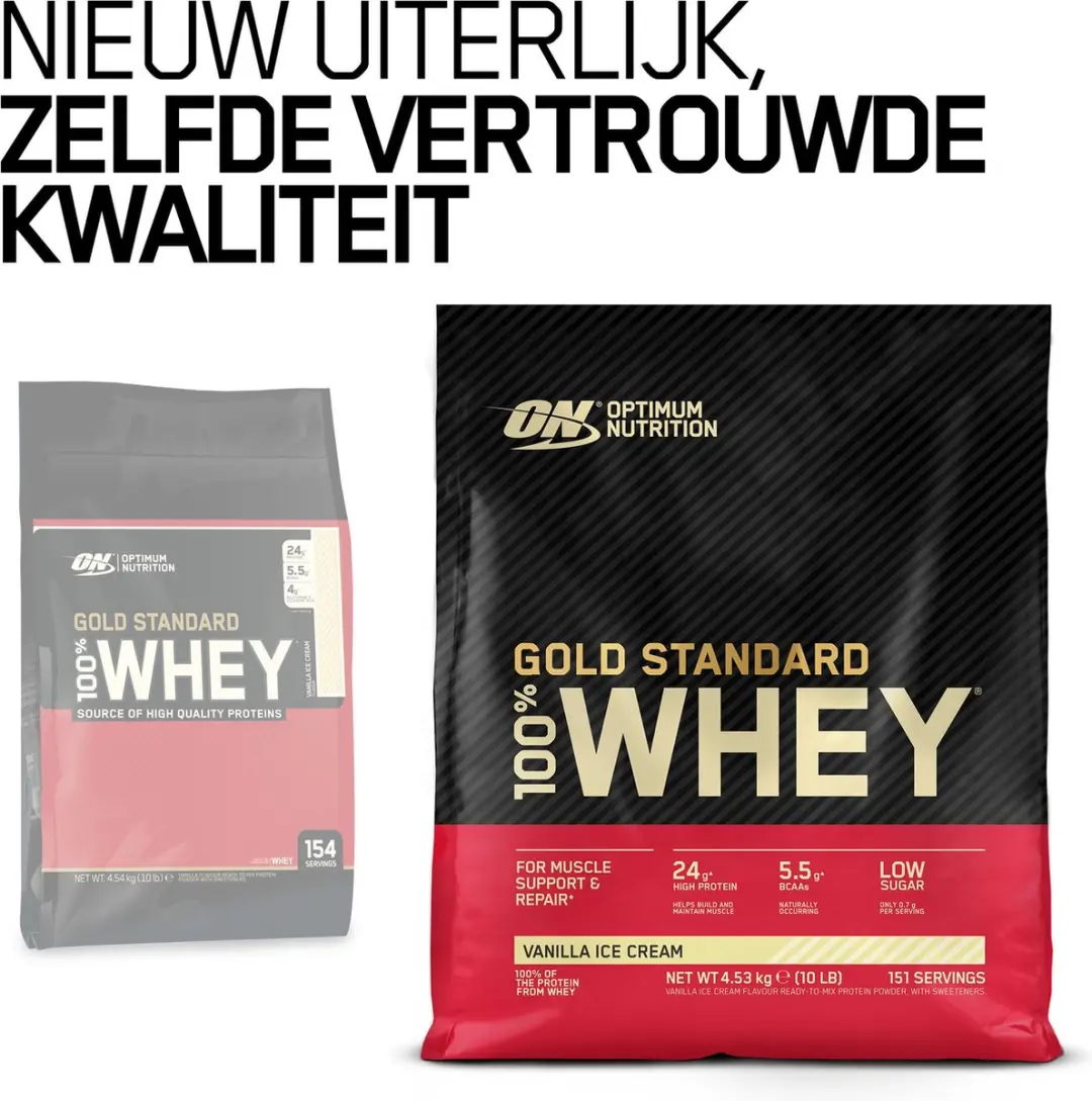 Optimum Nutrition Gold Standard 100% Whey Protein - Vanilla Ice Cream 4540g