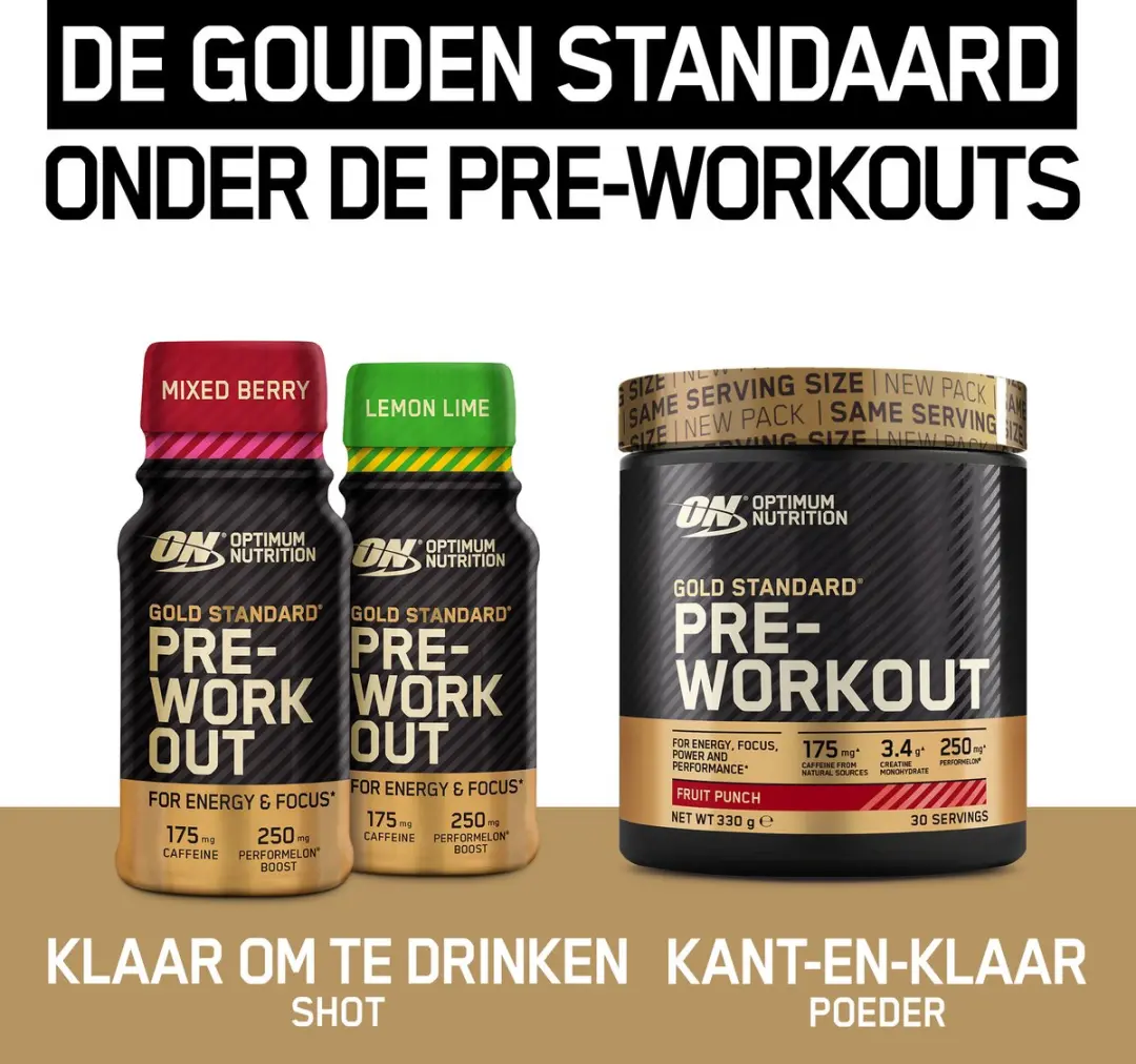 Optimum Nutrition Gold Standard Preworkout Shot - 12x60ml - afbeelding 3 van 6