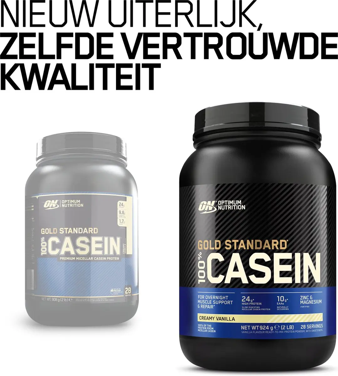Optimum Nutrition Gold Standard 100% Caseïne - 908g - 28 Porties - Room vanille