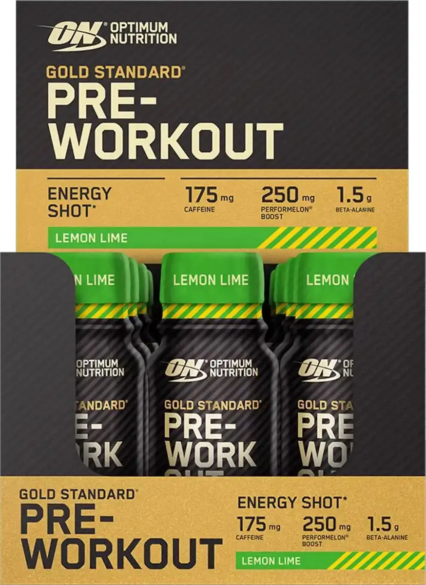 Optimum Nutrition Gold Standard Pre-Workout Shots 12x60ml - Lemon Lime - afbeelding 6 van 6