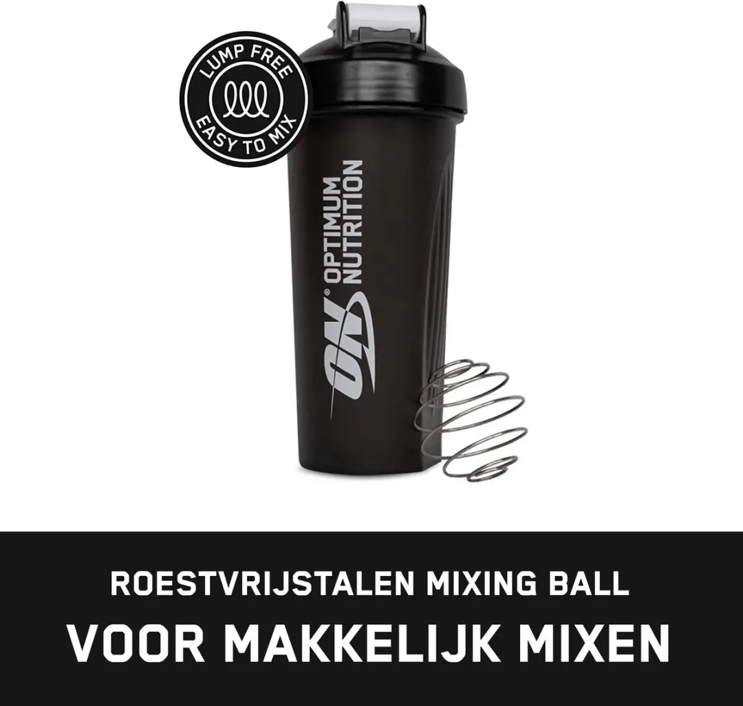 Optimum Nutrition ON Shaker Plus 600ml - Zwart