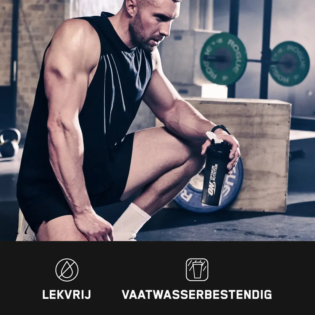 Optimum Nutrition ON Shaker Plus 600ml - Zwart