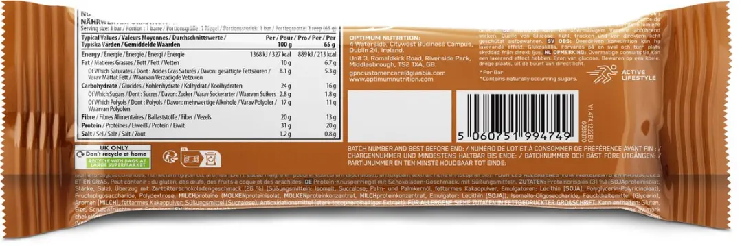 Optimum Nutrition Protein Crunch Bars Chocolade Brownie - 10 Stuks - afbeelding 4 van 6
