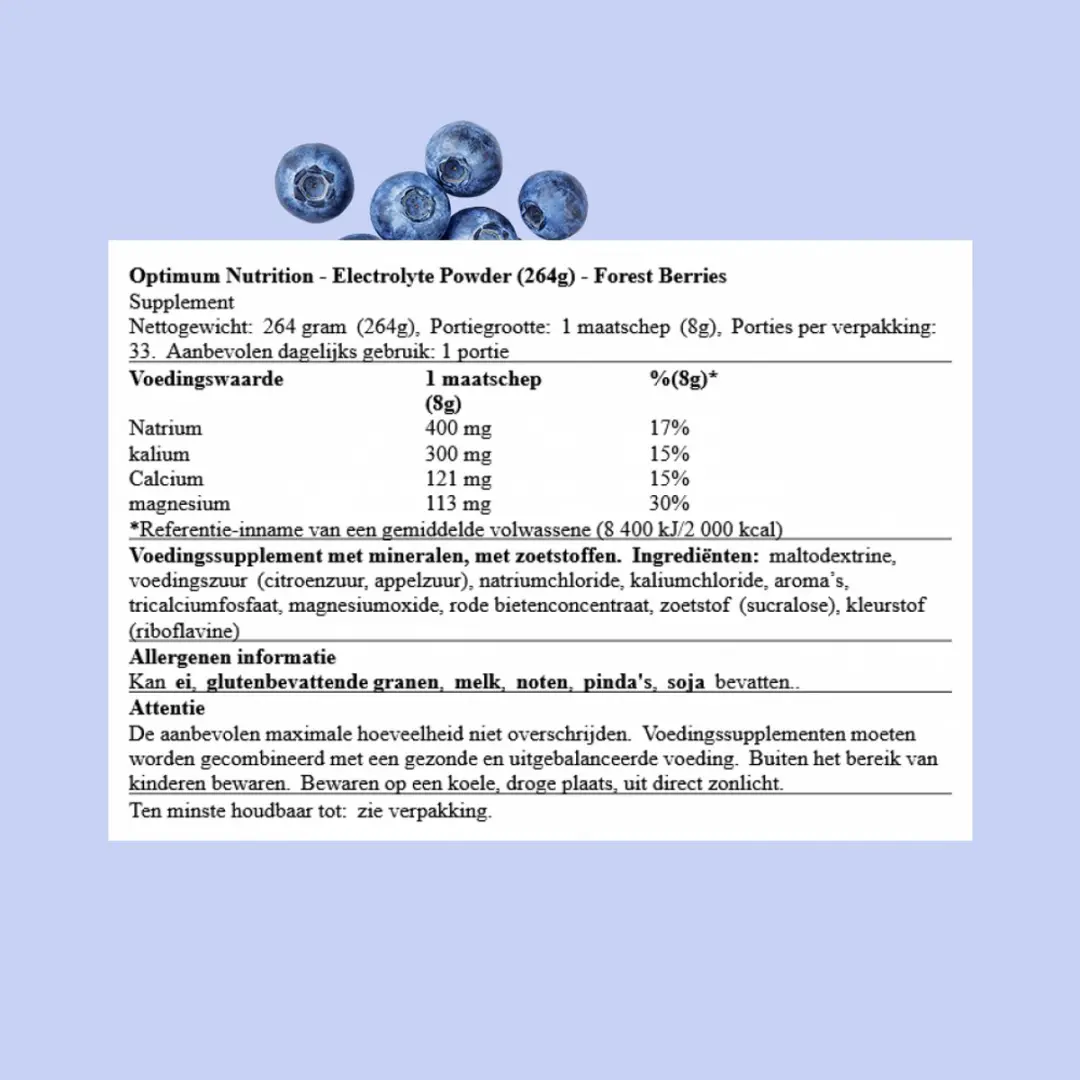 Optimum Nutrition Electrolyte Powder Bosvruchten 264g