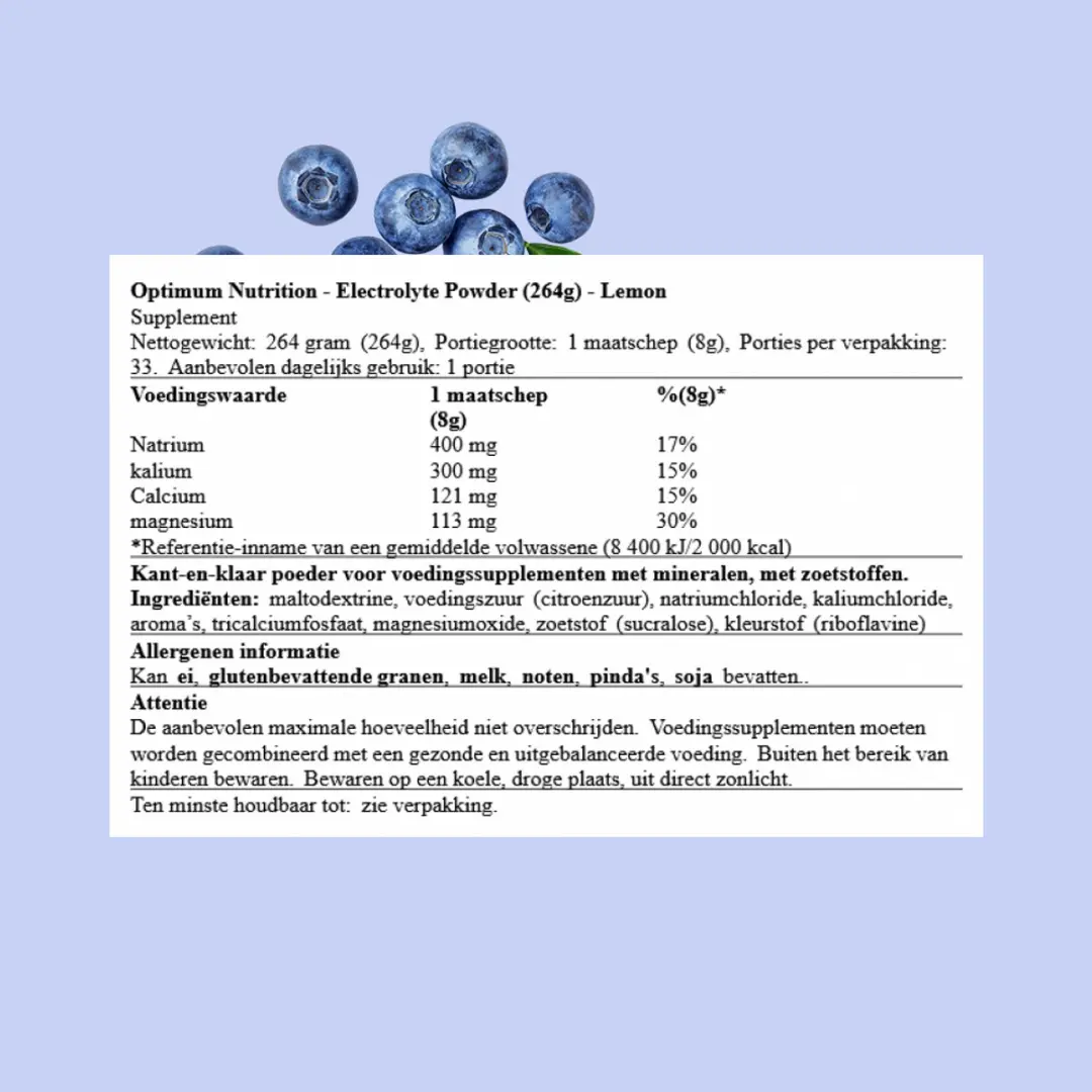 Optimum Nutrition Electrolyte Poeder - Lemon - 264g