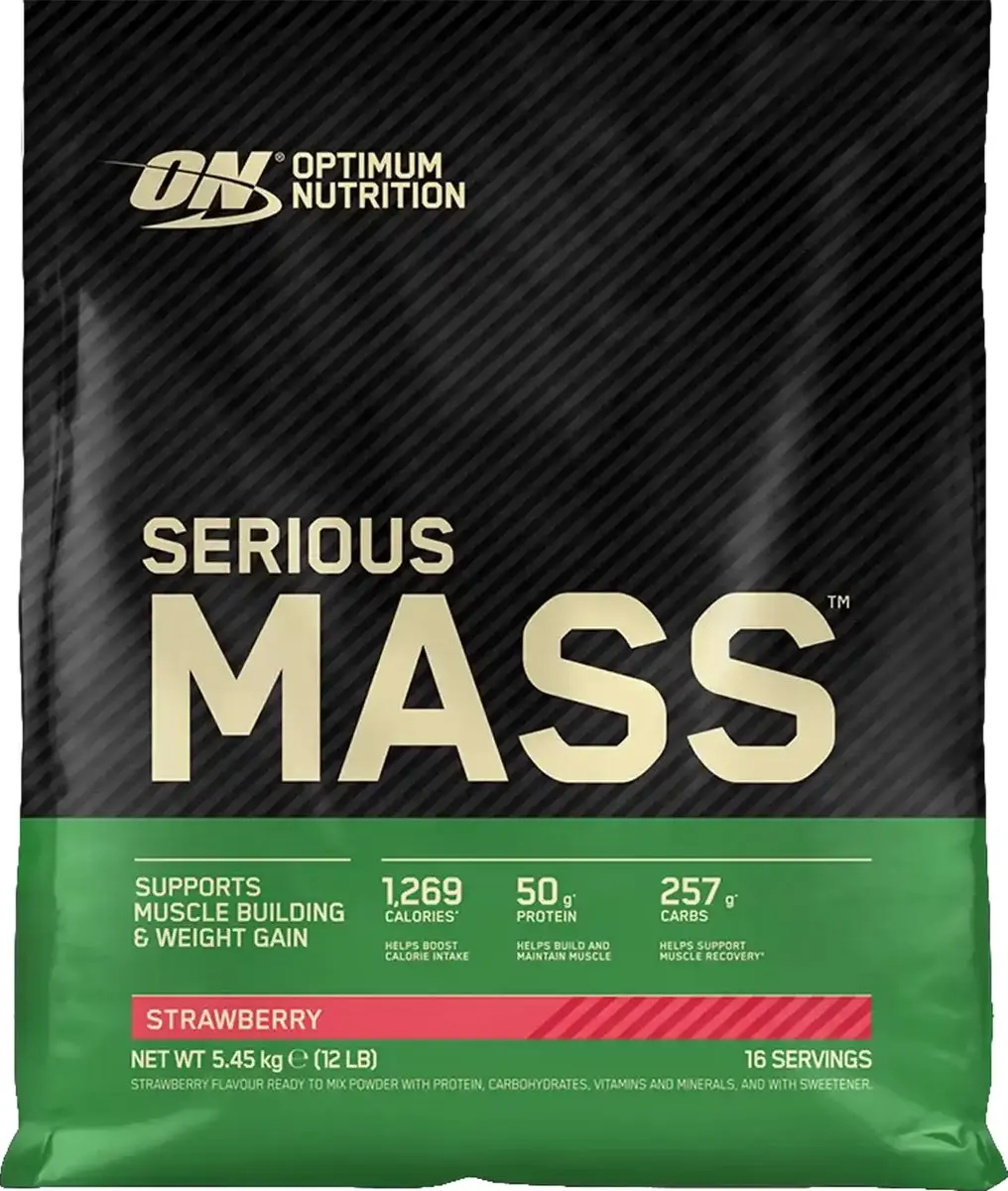 Optimum Nutrition Serious Mass Mass Gainer 5320g - 32 Porties - Aardbei