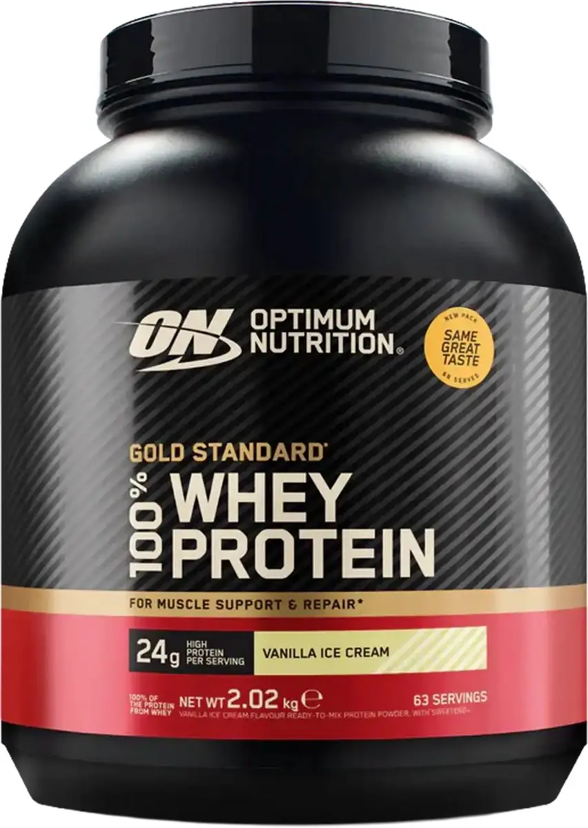 Optimum Nutrition 100% Whey Gold Standard Vanilla Ice Cream - 768g - afbeelding 4 van 6