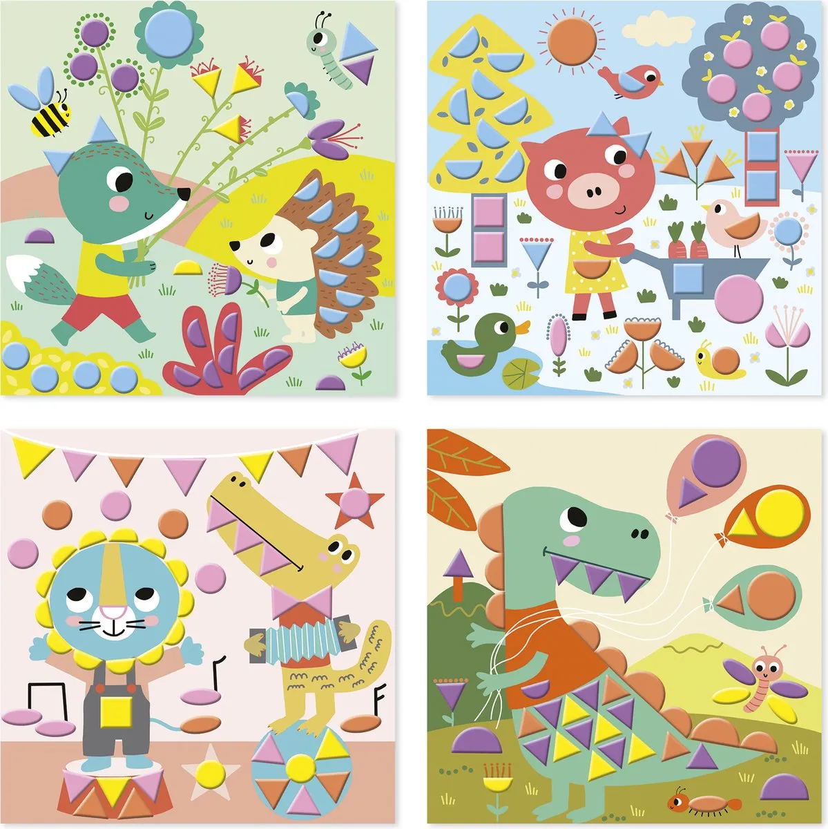 Janod My Arts & Crafts Geometrische Stickers Knutselset - Multikleur