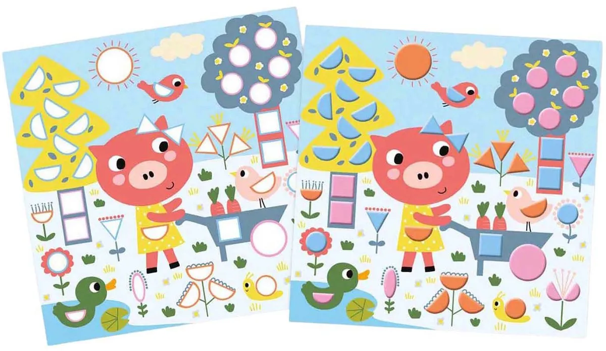 Janod My Arts & Crafts Geometrische Stickers Knutselset - Multikleur