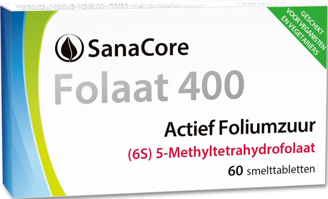 Sanacore Folaat 400 6S Actieve Foliumzuur 60 Tabletten