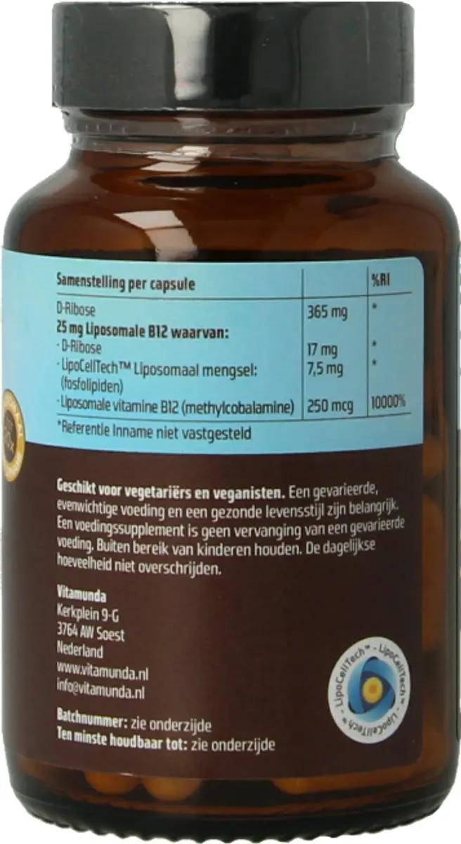 Vitamunda Liposomale Vitamine B12 60 Capsules