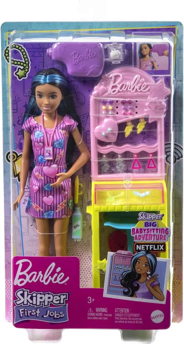 Barbie Skipper Eerste Baantjes Oorgaatjes Prikken HKD78 - Multicolor