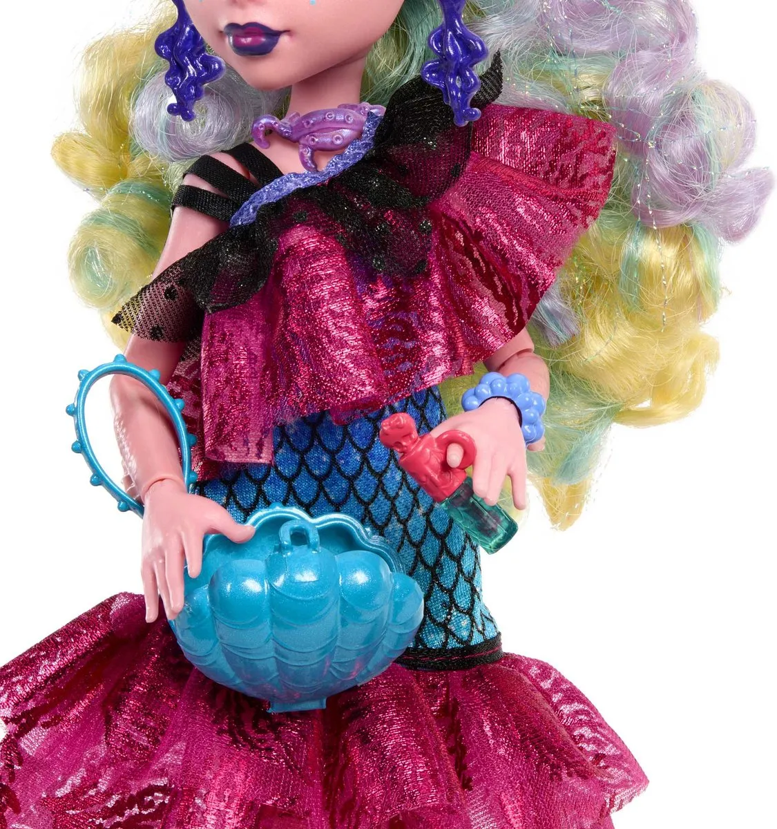 Mattel Monster High Lagoona Blue Feestjurk Pop - Roze