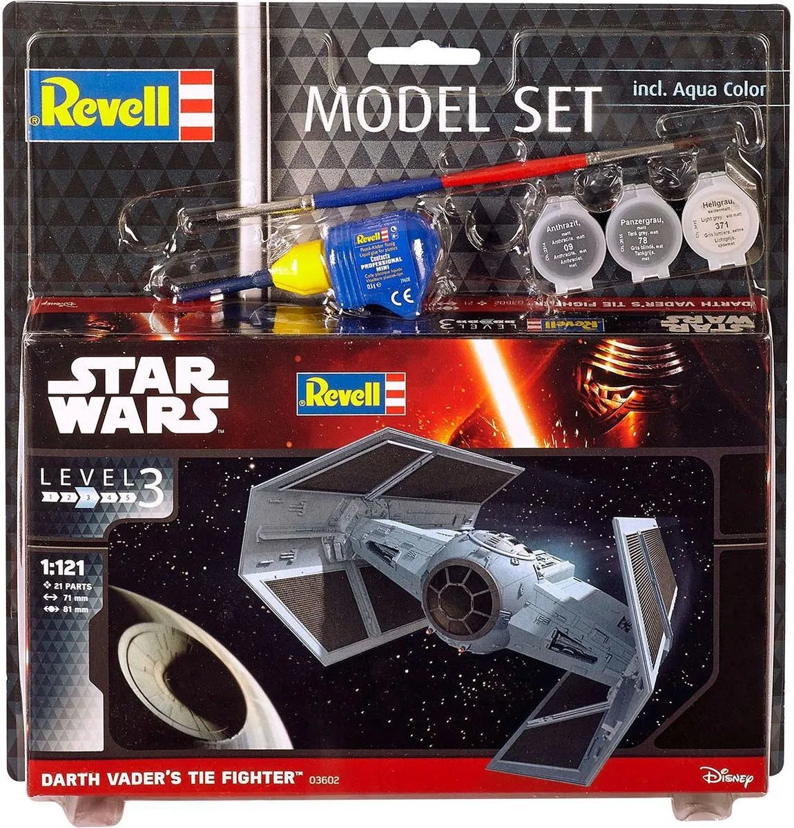 Revell Star Wars Darth Vaders TIE Fighter 63602 Modelbouwpakket - 1:121 - Multi