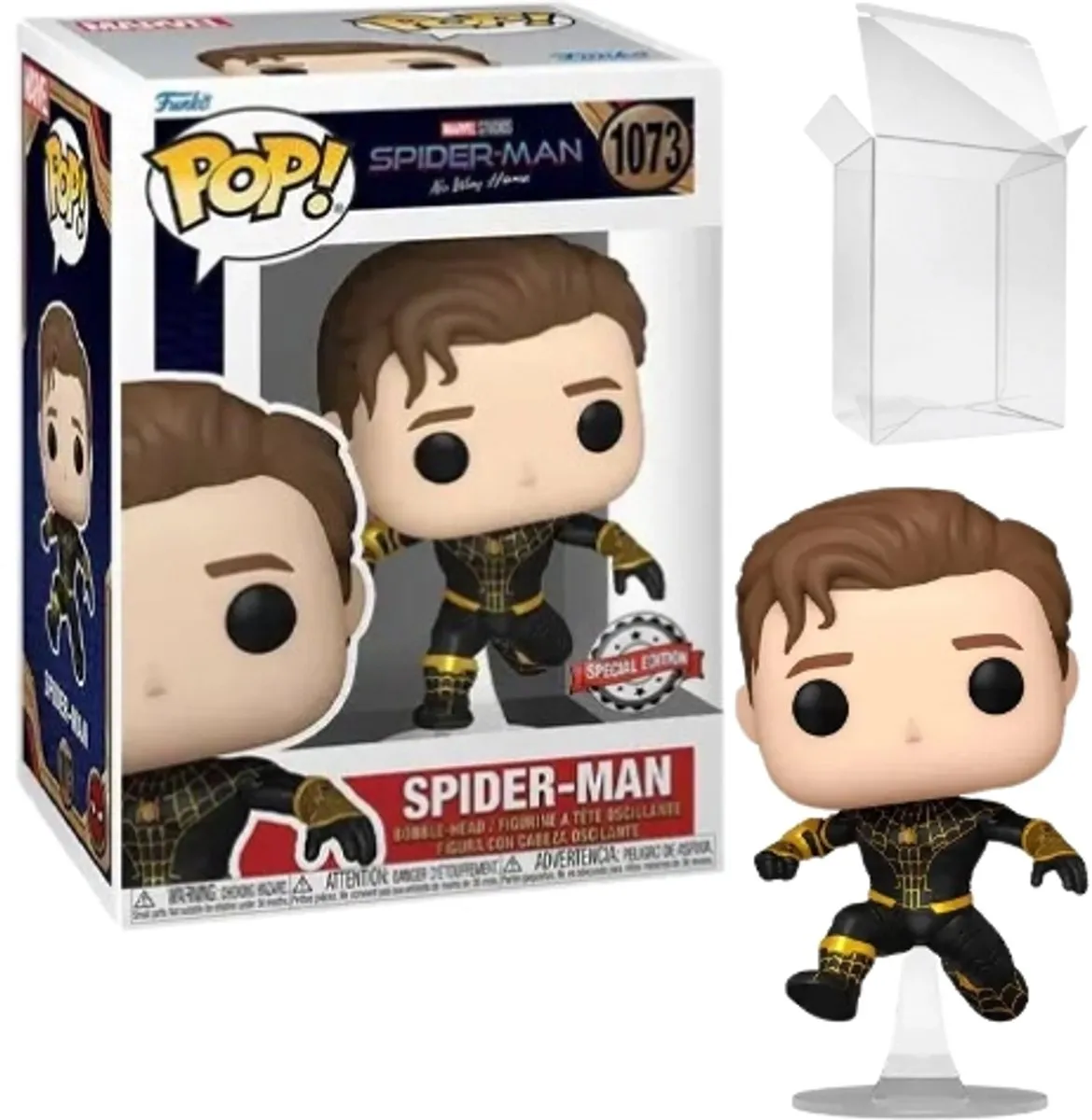 Funko Pop! Marvel Spider-Man No Way Home Spider-Man Unmasked Black Suit #1073